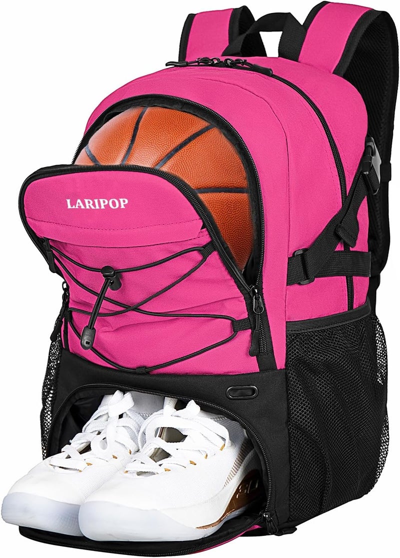 LARIPOP Basketball Bag,Basketball Backpack with Shoe Compartment and Ball Holder,Sport Bags for Soccer,Volleyball,Gym,Travel - Image 1